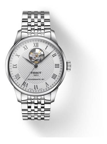 Reloj Hombre Tissot Le Locle Powermatic 80 Open Heart Blanco