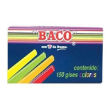 Caja 150 Gises 12 Colores Surtidos Comprimidos Baco Pizarron