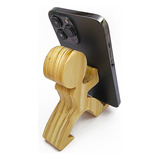 Apoya Celular Tablet / Soporte De Madera Pushing Guy Eco