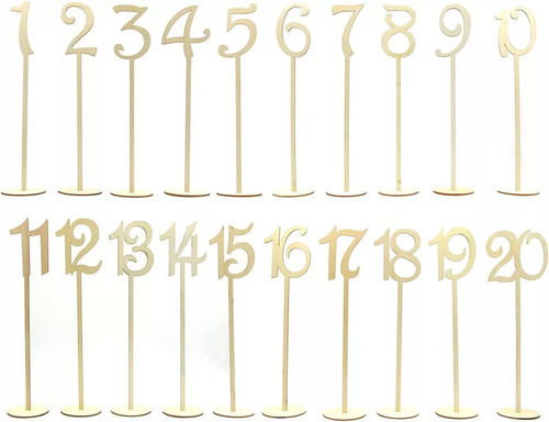 20 Piezas 35 Cm Wood Mesa Numbers For Boda Fiesta