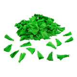 100 Mini Borlas Con Argolla Bisuteria Color Verde 3,5 Cms
