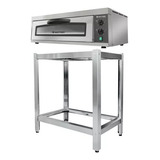 Forno Elétrico De Lastro Para Pizza Com Cavalete Inox Wp-80