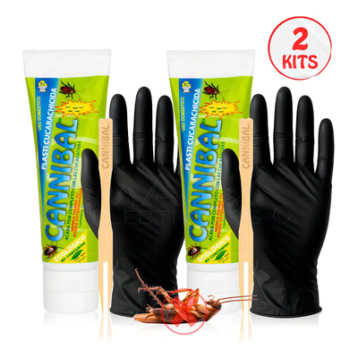 Kit 2 Cannibal® Veneno Mata Cucarachas Producto Exterminador De Plagas Ecológico Con 2 Tubos De 120g. + Guante Y Aplicador | Meses sin interés