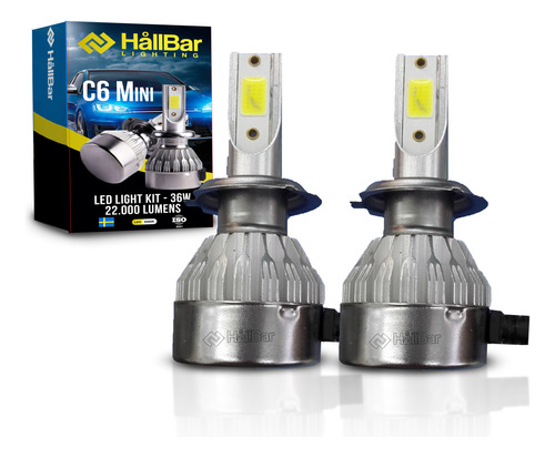 Kit Cree Led Hallbar C6 Mini H7 H4 H1 H11 44000 Lm