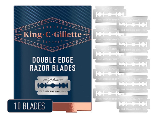 Cuchillas De Afeitar King C Gillette De Doble Filo 10 Unidad