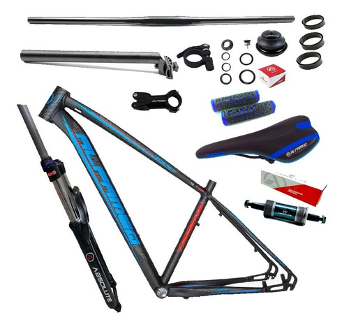 Kit Quadro Bicicleta Aro 29+suspensão Absolute+canote+selim