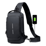 Bolso Cruzado Masculino Mochila Pequeña Usb