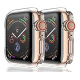 2 Fundas Para Apple Watch Series Se 6 5 4 44mm Transparente