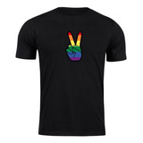 Camiseta Paz Peace Good Vibes Gay Lgbt Gay Pride Tumblr