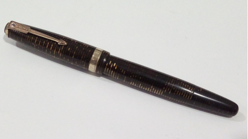 Caneta Tinteiro Parker Vacumatic Major Dourada Rajada 1949