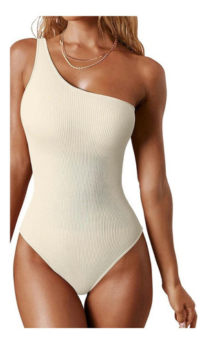 Body Fitness Sin Mangas Un Hombro Tipo Strapless Para Mujer 