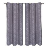 Set 2 Cortinas Recamara Y Sala Tela Fina Tacto Suave Stone