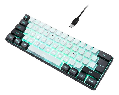 Teclado For Juegos 60% Mecánico, Teclado For Juegos Blanco