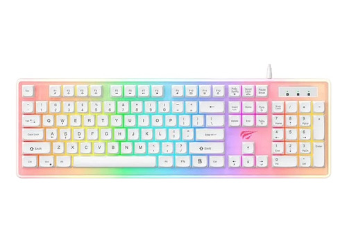 Teclado Alámbrico Gamer Luz Rgb Latinoamérica Español Led