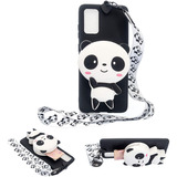 Funda Para Galaxy A32 Negra Diseno Panda + Tira