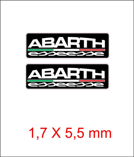 Par Adesivo Coluna Compatível Fiat Abarth Itália Pret Ref.01