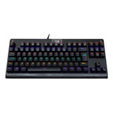 Teclado Gamer Redragon Dark Avenger K568 Qwerty Português Brasil Cor Preto Com Luz Rainbow