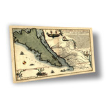 Lienzo Canvas Arte Mapa Baja California México 1529 70x100