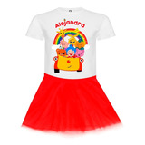 Conjunto Plim Plim  Niña Polera Tutu Cumpleaños Disfraz