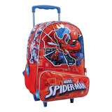 Mochila Spiderman Con Carro 16p 31203