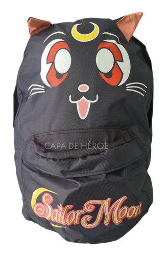 Mochila Gato Sailor Moon Luna Kawaii Antirrobo Escolar