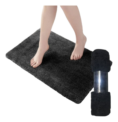 Alfombra De Baño Con Antideslizante Suave Pelo Largo