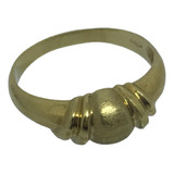 #072a - Anel Moderno Em Ouro 18k Com Detalhes Diversos