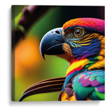 Cuadro Decorativo Canvas Aves Guacamaya 30x30 Cm 