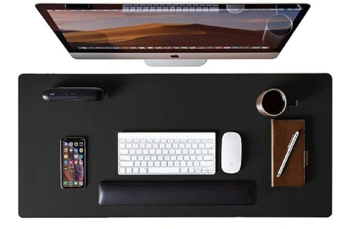 Desk Pad Gigante Xxl Escritorio Gamer - Oficina 84 X 38 Cm Color Negro Diseño Impreso Liso