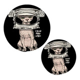 Juego De 2 Trivets De Gato Sphynx Astronauta Para Cocina