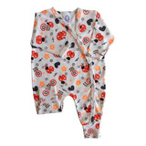 Kit 5 Pçs Macacão Kimono Estampado Roupa Bebê Pijama Atacado