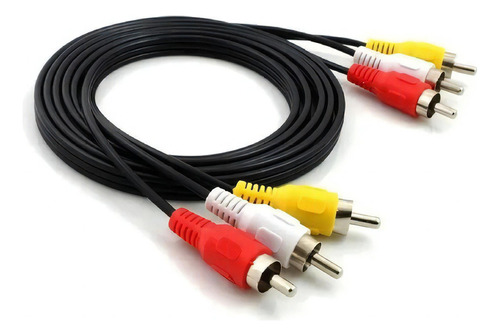 Cable Audio Video 3 Rca - 3 Rca. Largo 1,8mts. Kolke