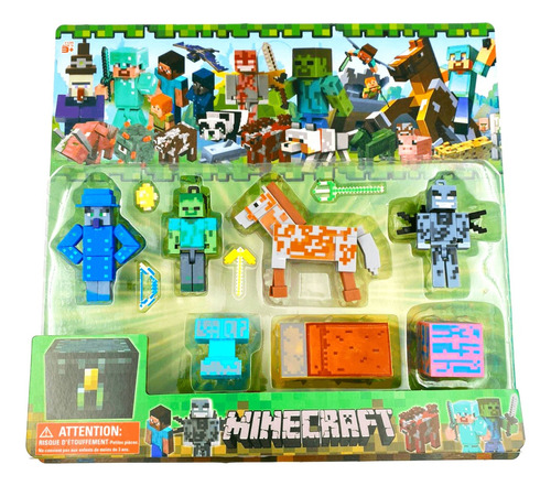 Minecraft Coleccion Set Juguetes Muñecos Fichas Accesorios