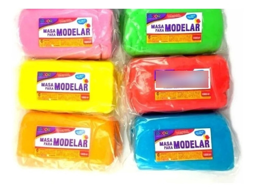 Pack 3 Kilos Masa Para Modelar Colores Surt. -mis Juguetes