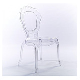 Plastic Chair No Arm Side Chair With Back Clear Legs Di...