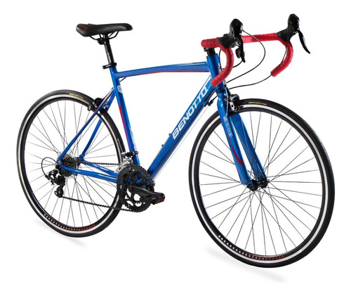 Bicicleta Benotto Ruta 590 R700 14v Aluminio Palancas Duales Color Azul Metálico Tamaño Del Cuadro 54