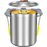 Olla Grande De Acero Inoxidable - 24 Qt. Con Tapa