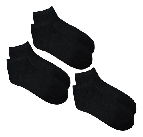 3 Pares Calcetines Negro Corto Calcetas Sport 35 A 37