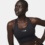 Peto Nike Swoosh Medium Support Mujer Negro