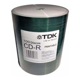 Cd-r Tdk Printable 700mb 80min 52x Bulk X 100