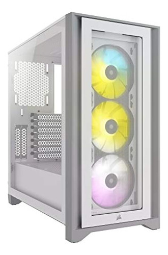 Carcasa Para Pc Corsair Icue 4000x Rgb Mid-tower Atx - Blanc