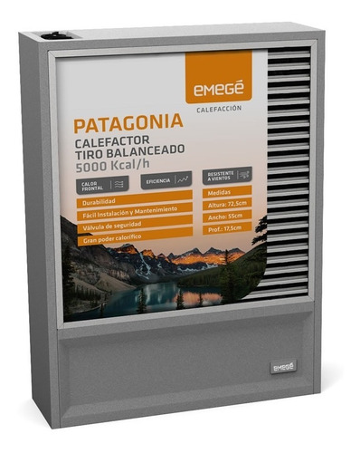 Calefactor Tbu Emege Patagonia - 9050 5000 Tiro Balanceado 