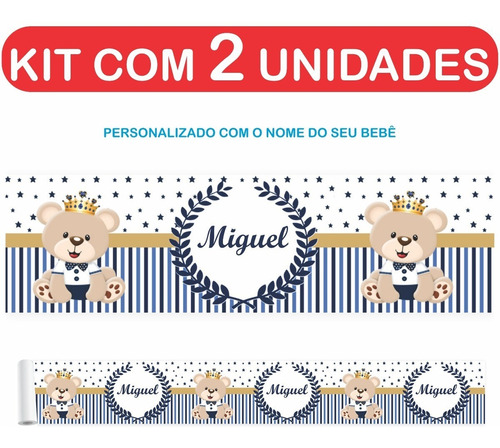 Faixa Decorativa Infantil Bebê Papel Parede Ursinha Princes