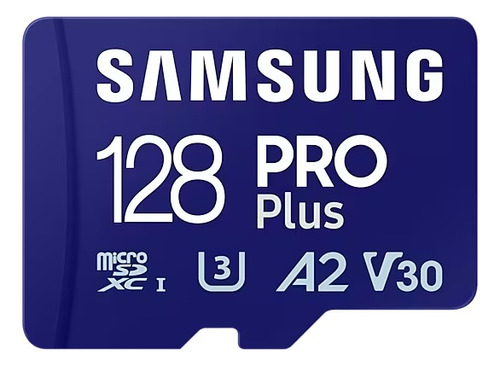 Cartão De Memória Micro Sd Samsung Pro Plus 128gb 4k + Adap
