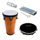 Kit De Instrumentos De Samba Timba Pandeiro Reco Ganzá