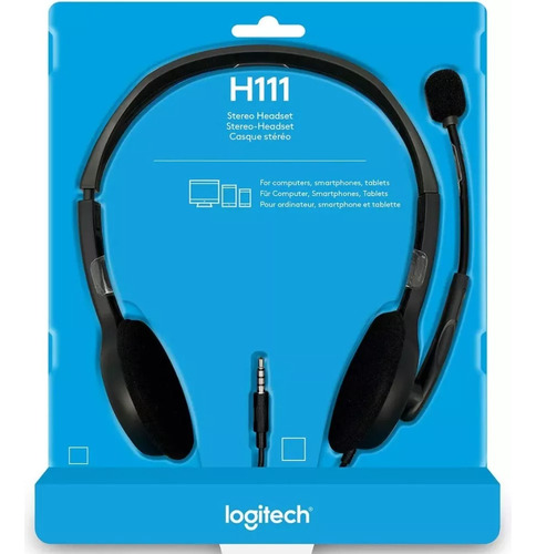 Fone De Ouvido Mic Logitech H111 Plug 3,5mm  P/ Smart/tablet