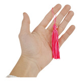 Pingente De Seda Tassel - Franja - Rosa Neon - C/50 Nybc