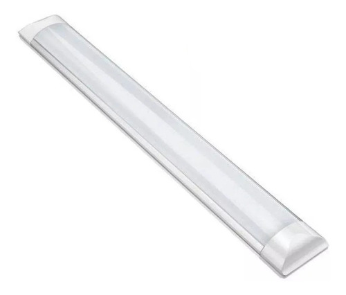 Kit 2 Lampada Led Tubular 60cm Slim Com Base Luz Amarela 20w