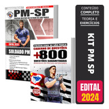 Kit Apostila Polícia Militar Pm Sp Soldado + Livro Questões