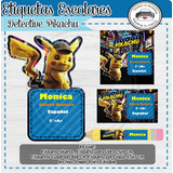 Kit Imprimible Etiquetas Escolares Detective Pikachu 2019